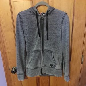 Grey Roxy zip-up sweatshirt